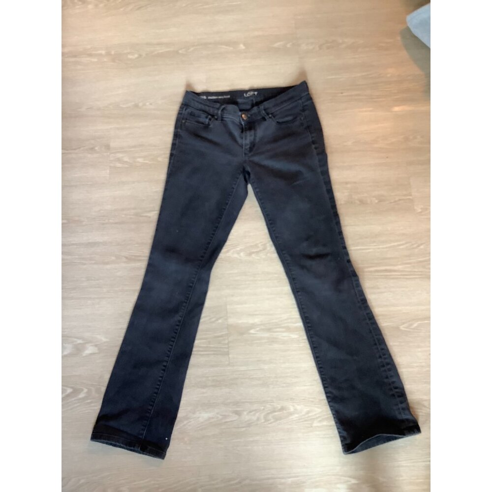 Ann Taylor LOFT Black Denim Modern Sexy Boot Jeans Womens Size 28/6